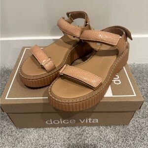 Dolce Vita Brown Platform Sandals